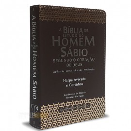 Biblia De Estudo Do Homem Sabio C Harpa Marron