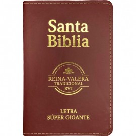 Bíblia em Espanhol Reina Valera Letra Gigante Luxo Vinho