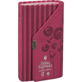 B�blia Carteira com Harpa Crist� pink