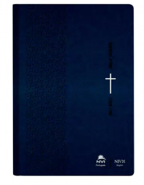 B�blia Bil�ngue Portugu�s/Ingl�s NVI Luxo Azul