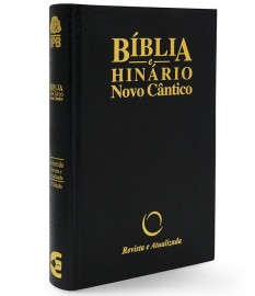 B�blia RA Novo Cantico  Preta - capa dura Lateral Branco