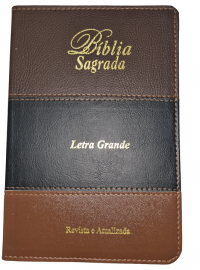 Bblia Media Luxo A.R.A Letra Grande  Tricolor