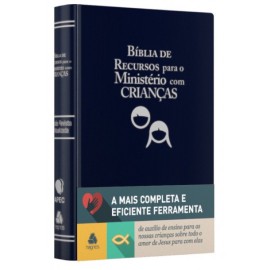 B�blia de Recursos para Minist�rio infantil luxo azul