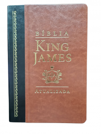 Biblia King James Slim RA Marrom com Preto Luxo