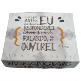 Caixinha de Cart�es de Mensagens de Vida Diaria Para Mesa Branca