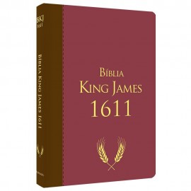 Bblia King James 1611 Ultra fina Luzo ampliada Leao Marrom