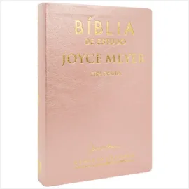 Biblia Estudo Joyce  Meyer luxo Letra Grande Rose