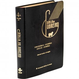 Biblia Do Obreiro Preto palavras de Jesus em Vermelho Rc Luxo