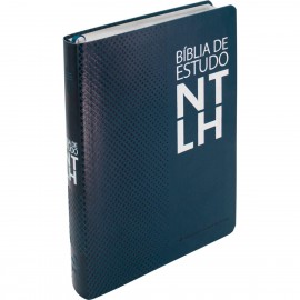 B�blia de Estudo NTLH - Tamanho Port�til Luxo Azul