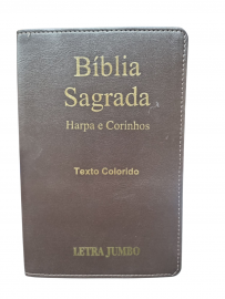Bblia Jumbo Luxo Com Harpa Avivada e Corinhos RC Texto Ful Color