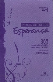B�blia de Estudo Esperan�a Lilas - Capa Couro Simulado