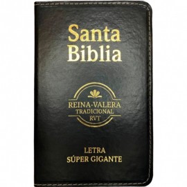 Bíblia em Espanhol Reina Valera Letra Gigante Luxo Preta