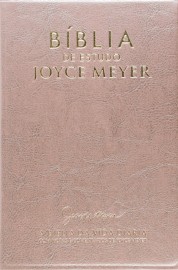 Biblia De Estudo Joyce Meyer Media Rosa Luxo com Índice 
