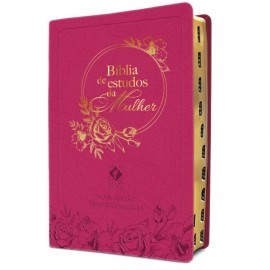 Biblia de Estudos da Mulher  NVT com Indice Lateral Dourada