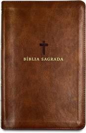B�blia Acf, Couro Soft, Marrom, Leitura Perfeita Letra Grande
