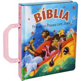 Biblia Primeiros Passos Com Jesus  Alca Rosa