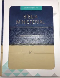 Biblia Ministerial Luxo Azul E Bege Nvi