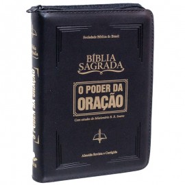 B�blia O Poder da Ora��o ARC Letra Normal Capa com Ziper Preta