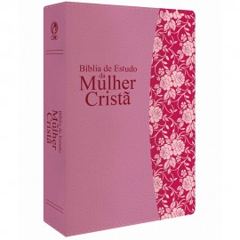 Bblia De Estudo Da Mulher grande Crista  rosa