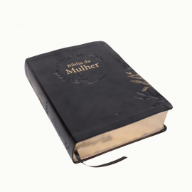 Bblia da Mulher Deus e Elas  NAA  Capa Luxo Couro Soft Preta