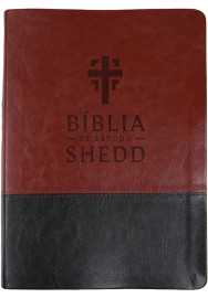 B�blia de Estudo Shedd - Couro Sint�tico Marrom e Preto