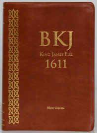 Bblia Bkj Fiel 1611 Hiper Gigante Luxo - Capa Marrom
