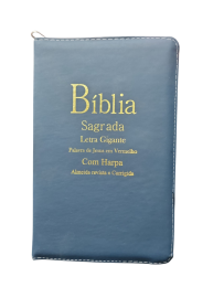 Bblia Grande Economica Ziper Com harpa Palavras de Jesus em Vermelho kcp