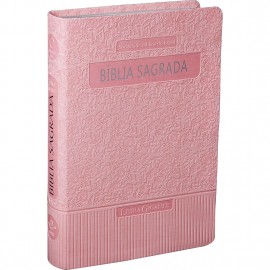 Biblia Letra Gigante Ra Luxo Rosa Claro 