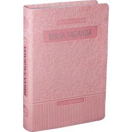 Biblia Letra Gigante Ra Luxo Rosa Claro 