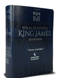 Bblia de Estudo King James RA Luxo Azul