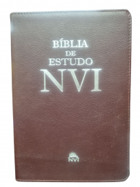 Bblia de Estudo NVI Couro Legitimo Vinho